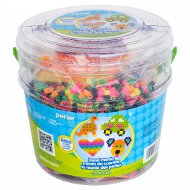 Perler Beads Fuse Bead Activity Bucket for Arts and Crafts, 8500 Beads