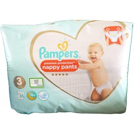Pampers Premium Protection Pants Size 3, 35 Nappy Pants, Soft