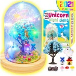 TONULAX Unicorns Gifts for Girls - Create Your Own Unicorn Night Light, Unicorn Craft Kit for Kids, Unicorn Toys for Girls, Kids Arts and Crafts Lamps, Gift for 5 6 7 8 9 10 Year Old Girl