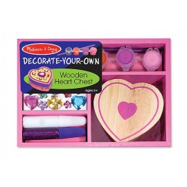 Melissa & Doug Decorate-Your-Own Wooden Heart Box Craft Kit