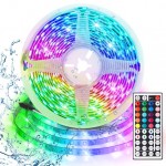 EEEkit 16.4ft 300 LED 3528SMD LED Strip Lights, Multi-Color Changing LED Rope Lights for Bedroom with 44Key Remote & 12V DC Power Supply for Home Room Office Decorations