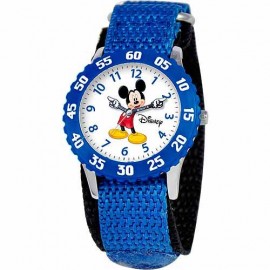 Mickey Mouse Boys' Stainless Steel Watch, Blue Strap